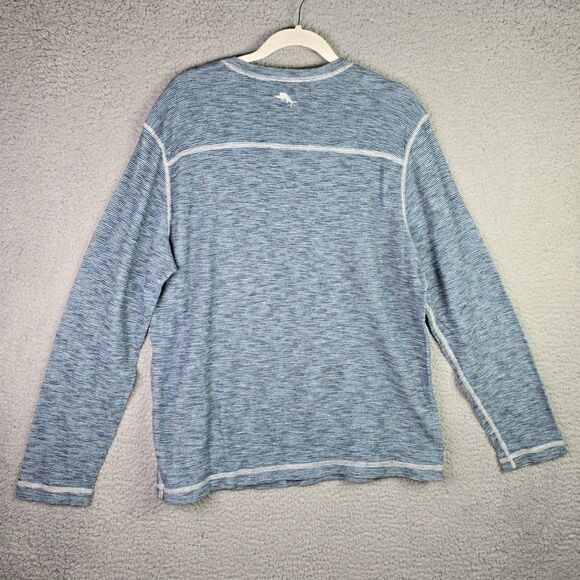 Tommy Bahama Fortuna Flip Abaco Mens Blue Large Reversible Pullover Logo Cotton - Picture 14 of 16